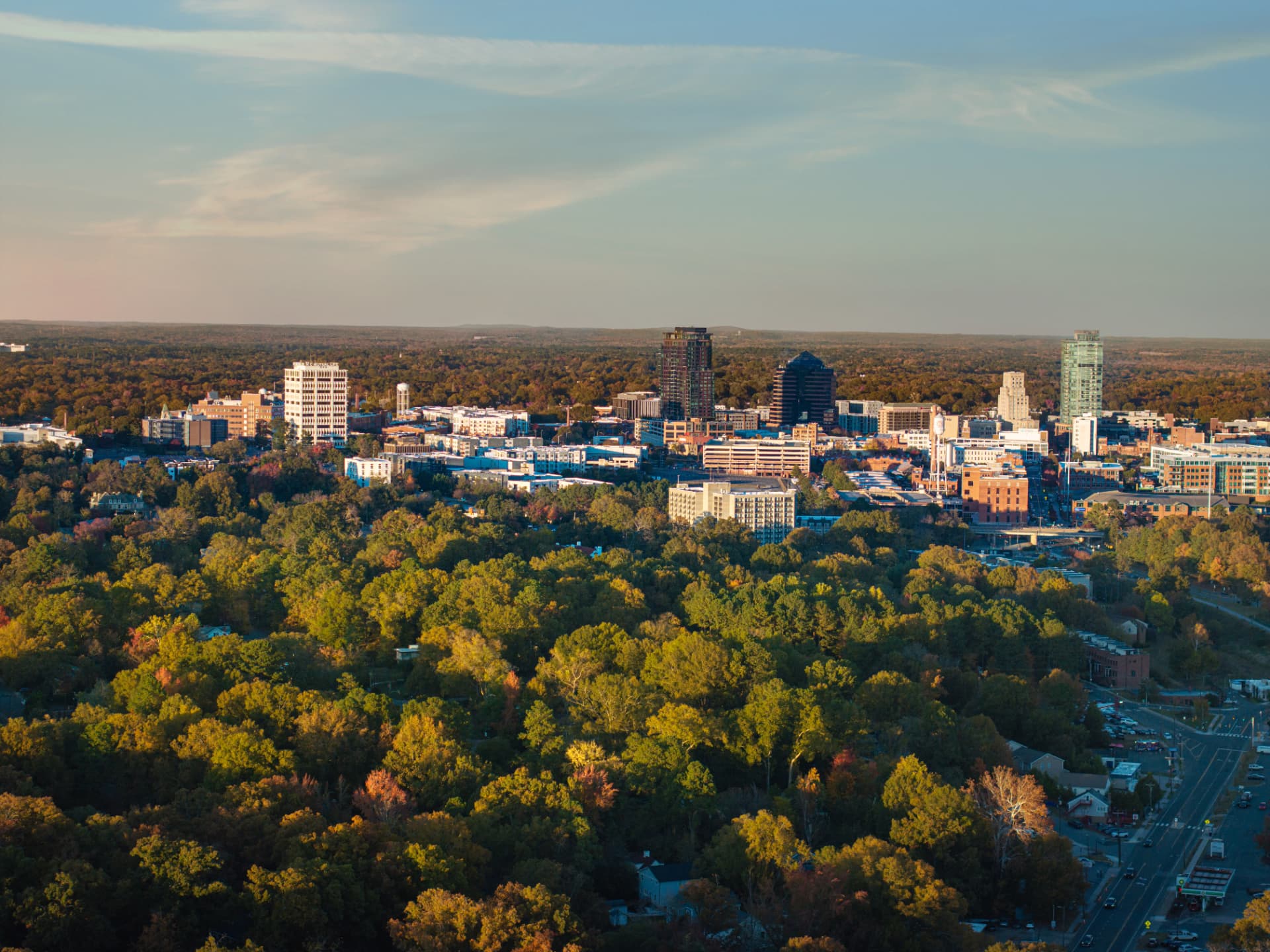 Durham, North Carolina skyline at dusk, the host city for The McLendon Experience 2026