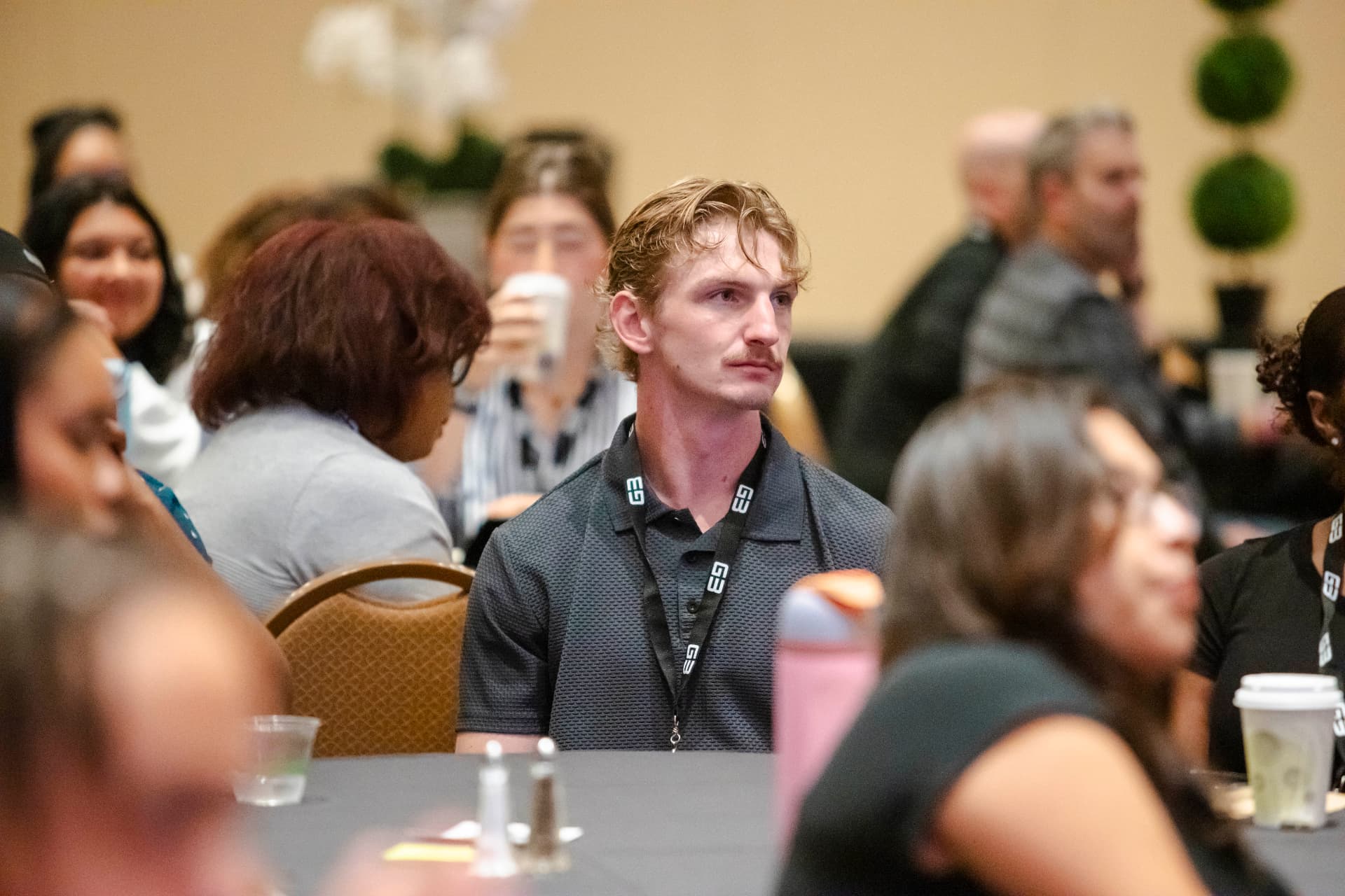 Attendee listening during a session