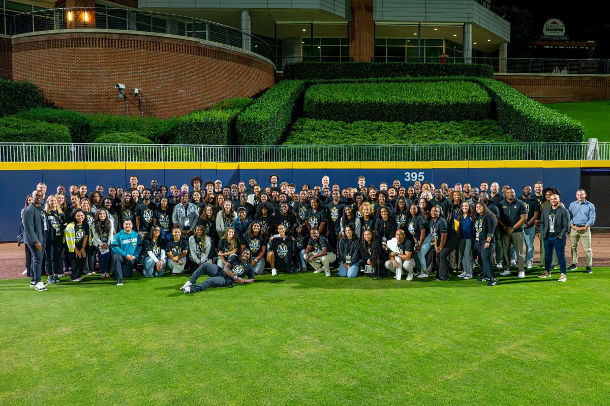 McLendon Experience participants gathered at the Durham Bulls ballpark